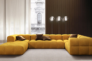 Модульный диван Квадро желтого цвета на заказ